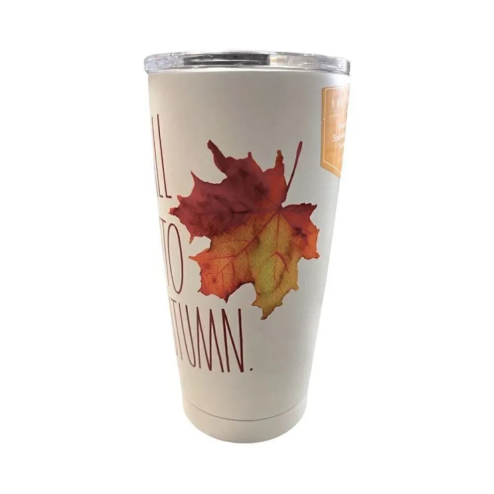 Rae Dunn - FALL INTO AUTUMN Insulated Stainless Steel Travel Tumbler NWT